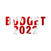 Budget 2022 Text with Canadian Flag Effect