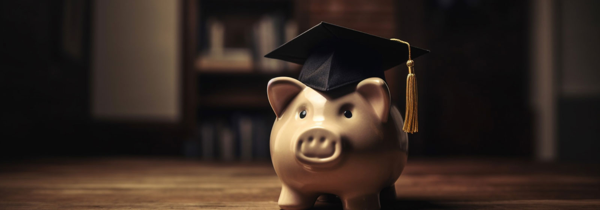 Piggy Bank with Graduation Cap